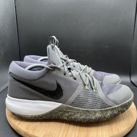 Nike Zoom Assersion Mens Size 10.5 Dark Grey/Pure Platinum Basketball Shoes - Picture 3 of 8